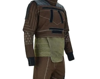 Din Djarin Bounty Hunter Flight Suit With Vest 4- Piece Cosplay Costume Set