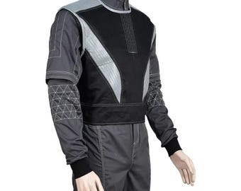 Mandalorian Star Wars Bounty Hunter Flight Suit With Vest 3-Piece Cosplay Costume Set
