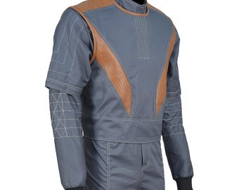 Traje de vuelo de Star Wars de Mandalorian inspirado en Bo-Katan (versión masculina) / Traje de cazarrecompensas de 3 piezas