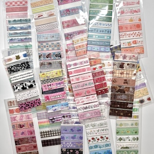 Kawaii Cute Washi Tape Sample Boards - 19 in/style journal card making Washi tape sample