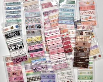 Kawaii Cute Washi Tape Sample Boards - 19 in/style journal card making Washi tape sample