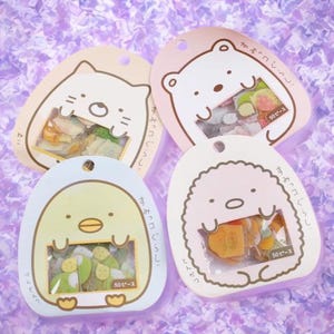 Japońska torebka z naklejkami z PVC SumikkoGurashi Cartoon - 50 szt., 1 zestaw do dekoracji dziennika