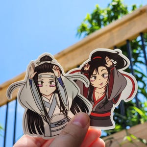 Grandmaster of Demonic Cultivation ( Mo Dao Zu Shi ) Vinyl Sticker - Wangxian - Bunny Ear Wei Wuxian & Lan Wangji (Sold Separately!!!)