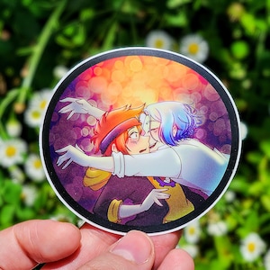 Sk8 The Infinity Vinyl Sticker - Reki and Langa hug!