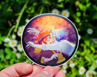 Sk8 The Infinity Vinyl Sticker - Reki and Langa hug!