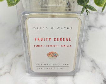 Fruity Cereal Wax Melts | All Natural Soy Wax Melts | Ready to Ship