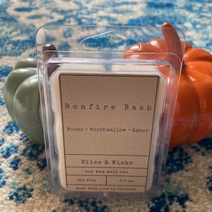 Bonfire Bash Soy Wax Melts: Marshmallow Scented Fall Melts