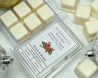 Cranberry Woods Wax Melts: Soy Wax, Holiday Scent