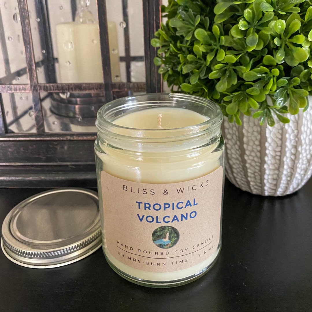 Candle Tropical Volcano Scented Soy Candle Capri Candle Gift for Her