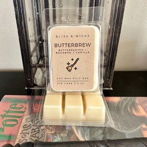 Butterbrew Wax Melts | Butterybeer Soy Wax Melts | Butterscotch Wax Melts | Butterscotch Bourbon | Wizard Inspired
