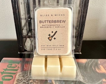 Butterbrew Wax Melts | Butterybeer Soy Wax Melts | Butterscotch Wax Melts | Butterscotch Bourbon | Wizard Inspired