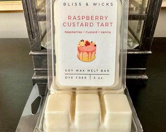 Raspberry Custard Tart Soy Wax Melts - Phthalate Free