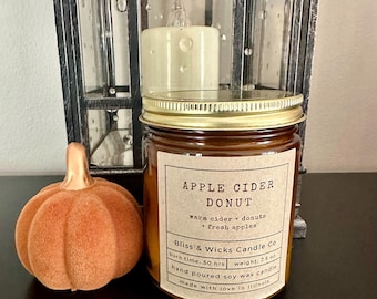 Apple Cider Donut Fall Scented Soy Candle