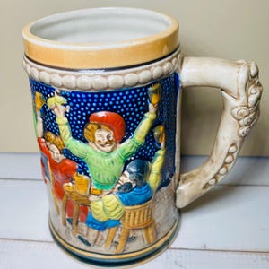Vintage Ceramic German Style Beer Mug Stein