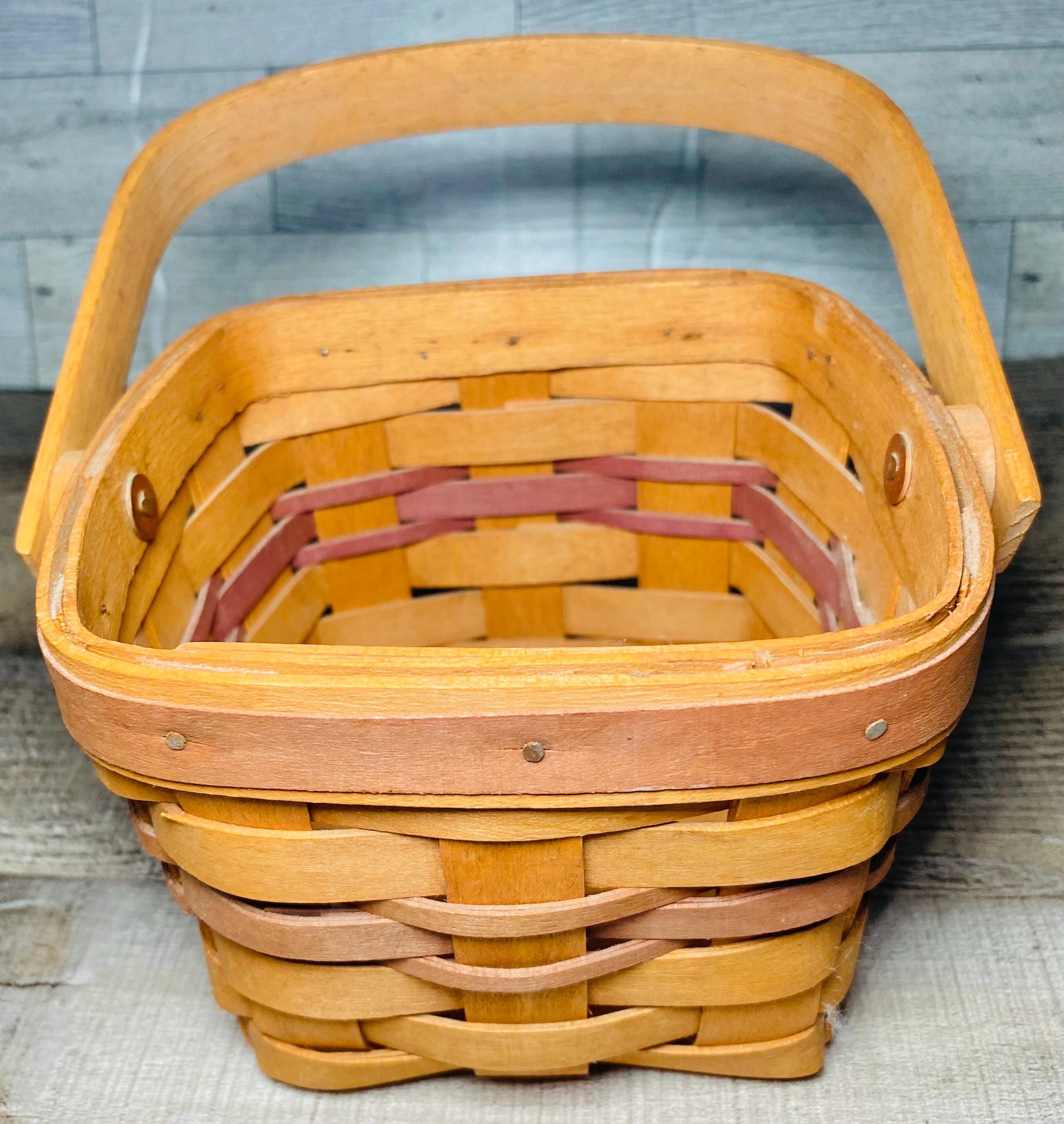 Vintage 1990 Authentic Longaberger Small Handwoven Basket - Etsy 日本