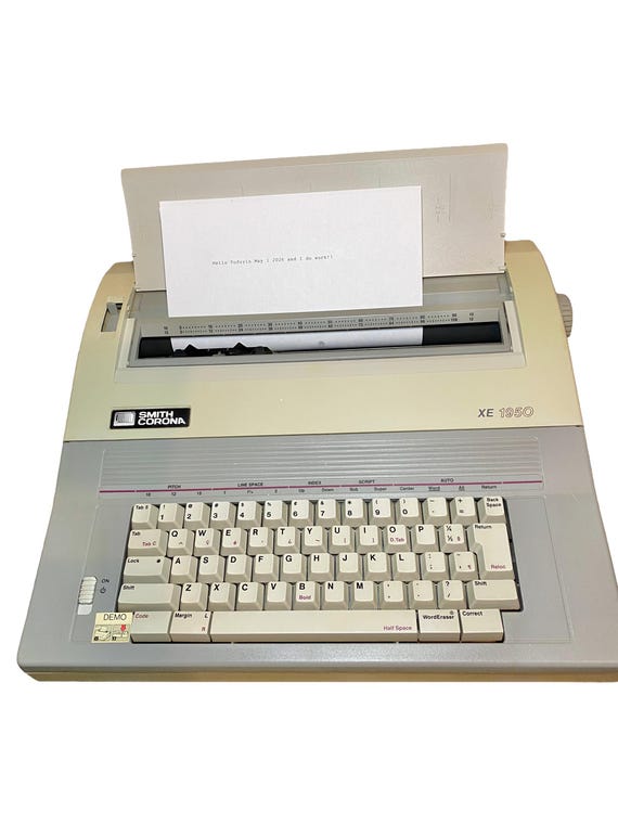 電動タイプライターSmith-Corona CORONA Seventy Vintage 1990 Smith Corona XE 1950 Electronic Typewriter Word