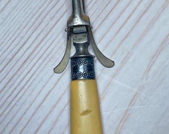 アンティーク 1800年代 肉用サービングフォーク 骨ハンドル 