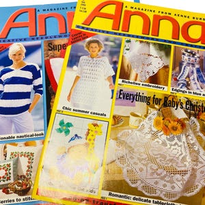 Vintage Anna Creative Needlework & Crafts Magazines June  July 1999 Lot