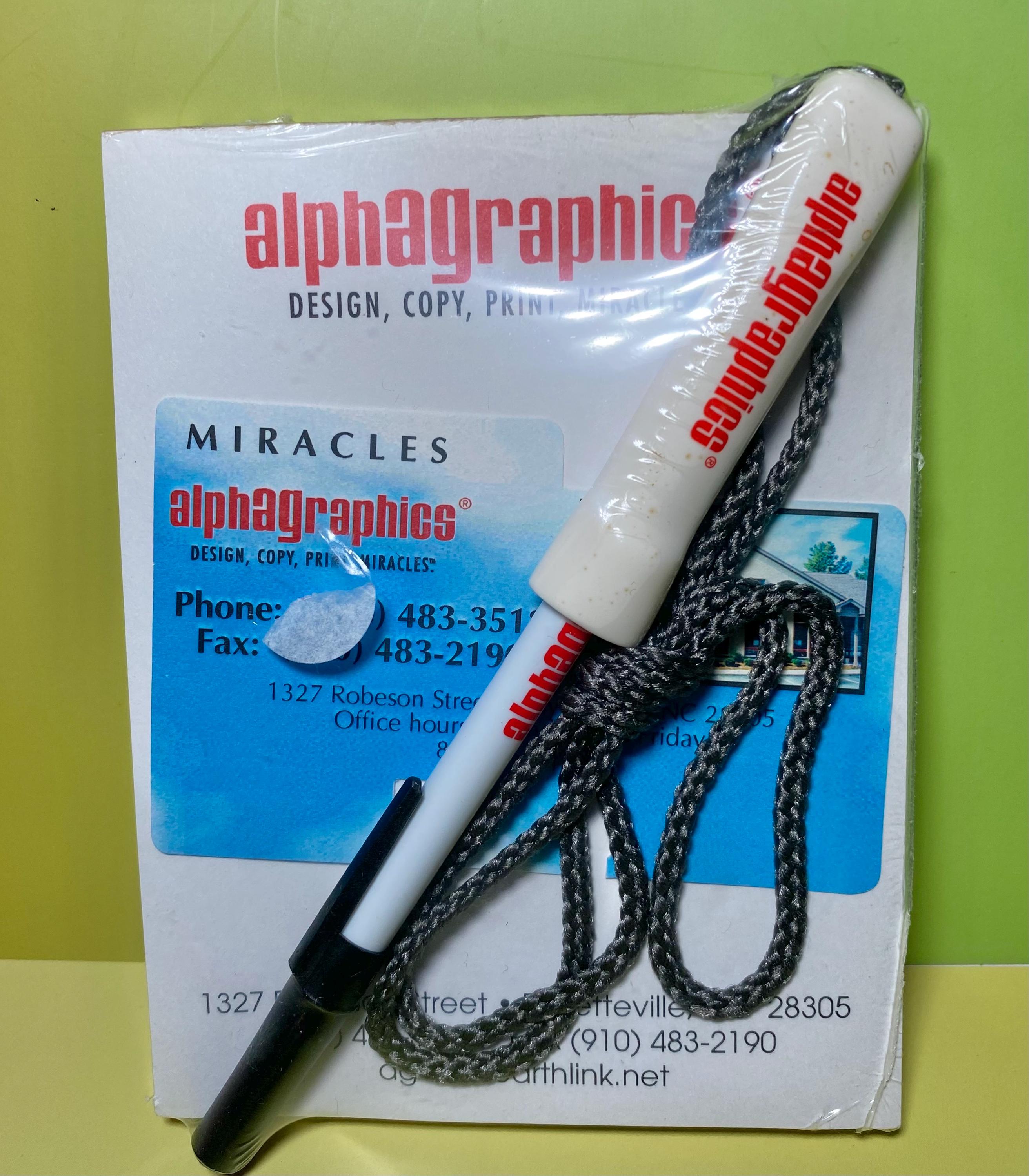 Alphagraphics Promotional Notepad & Pen Set New Sealed Vintage