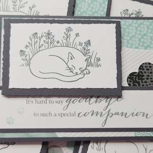Tarjeta de felicitación de condolencias por la pérdida de una mascota hecha a mano