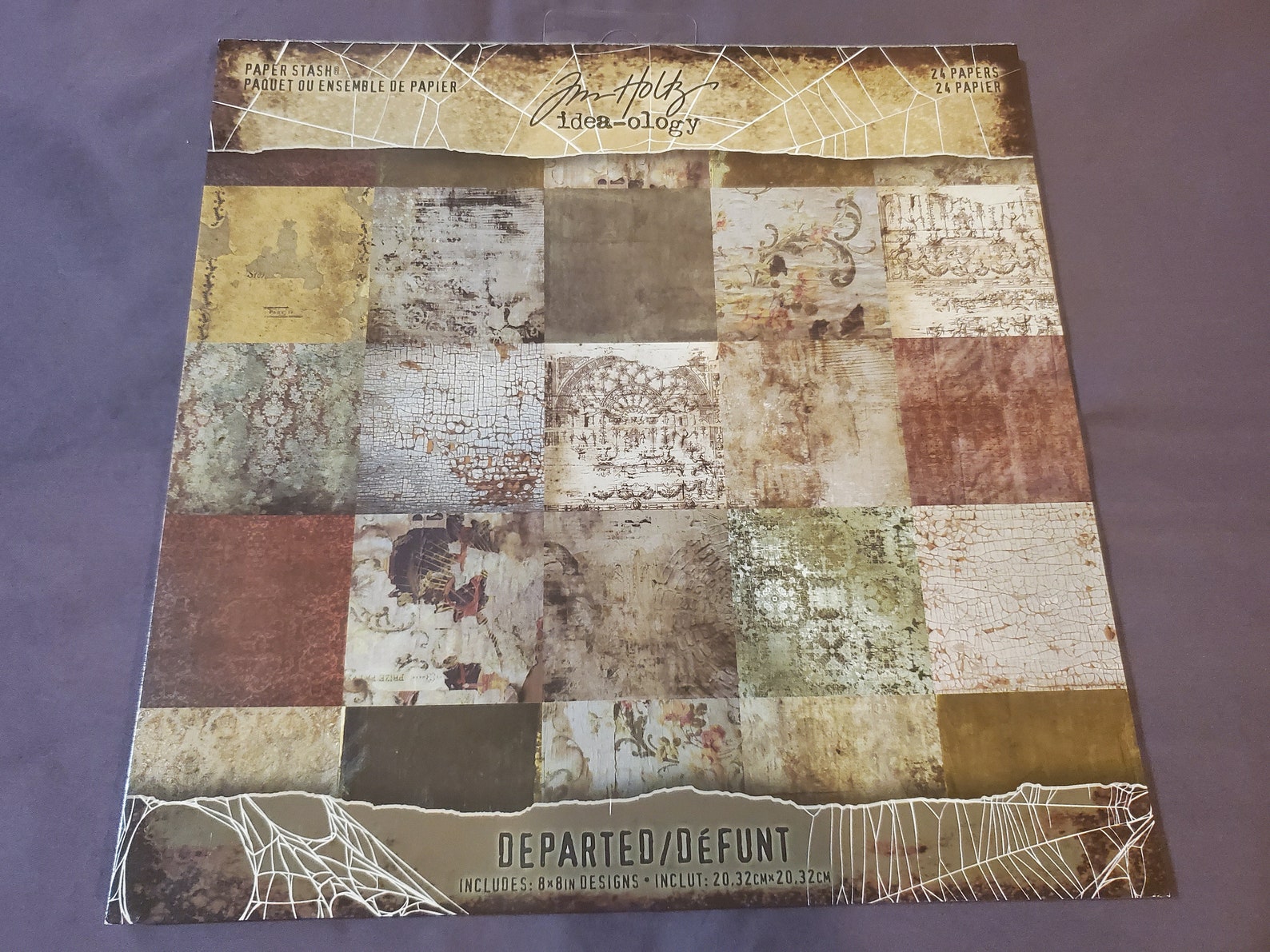 Tim Holtz Ideaology Departed Halloween 8x8 Paper Pad Etsy