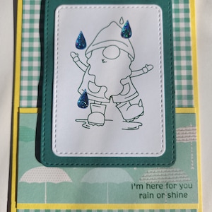 Handgemaakte I'm Here For You Gnome Wenskaart