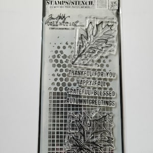 Tim Holtz Halloween Stamps and Stencils Fall Leaves