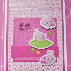 Fait à la main toutes les occasions Hip Hip Hooray Ladybug Card