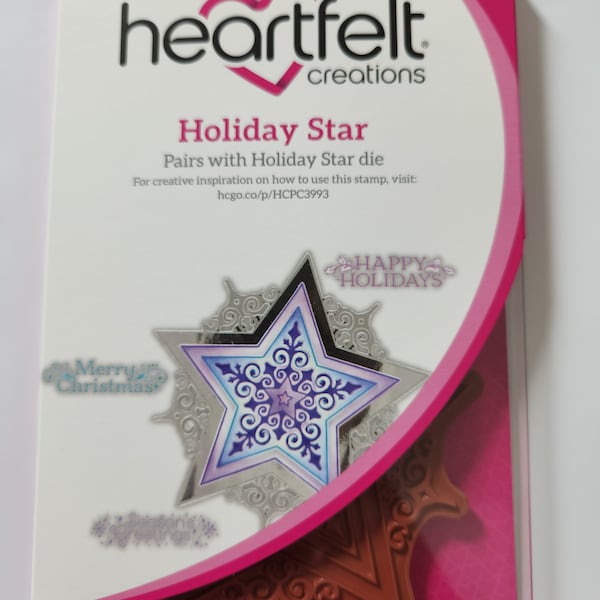 Heartfelt Creations Holiday Star Cling Stamp Set