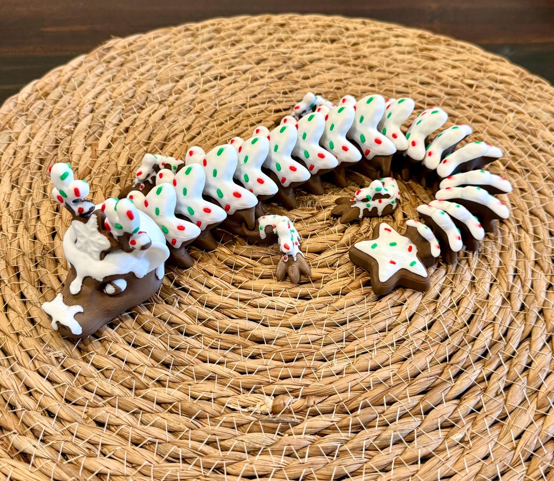Gingerbread Reindeer Dragon 3D Fidget - Etsy