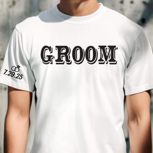 Personalized Groom Shirt, Gildan Personalized Fiancée Tshirt, Bachelor Party Tee, Engagement Outfit, Bridal Shower Gift, Groom gift