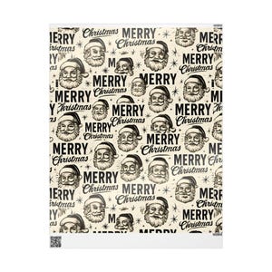 Vintage Santa Claus Wrapping Paper, Christmas Gift Wrap, Holiday Wrapping, Merry Christmas Decor, Festive Packaging Paper