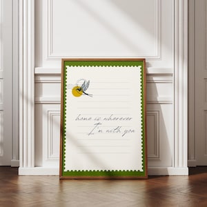 Affiche de mots, impression de typographie, art mural de carte postale vintage, impression d'art mural imprimable, salon tendance, décoration murale best-seller