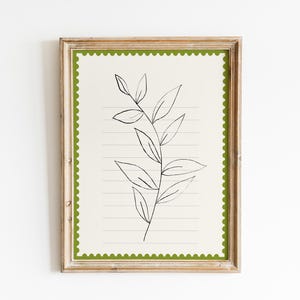 Botanisches Blatt-Plakat, Wanddekor-Kunstdruck, neutrale Wandkunst, Blumenmarkt, Vintage-Postkarten-Design, zum ausdrucken