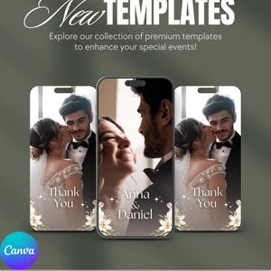 Modello di Invito Video Matrimonio Modificabile – Design PDF Personalizzato – Download Digitale Canva – Temi Moderni e da Viaggio