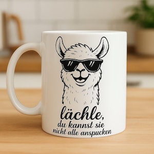 PNG file Lama &quot;Smile, you can&#39;t spit on them all&quot; funny
