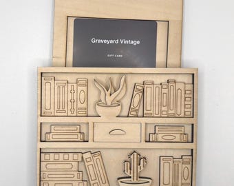 Bookshelf Gift Card Holder