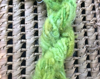 Handspun Mohair Art yarn lockspun hand dyed bulky chunky knitting supplies crochet  Waldorf doll hair  mohair