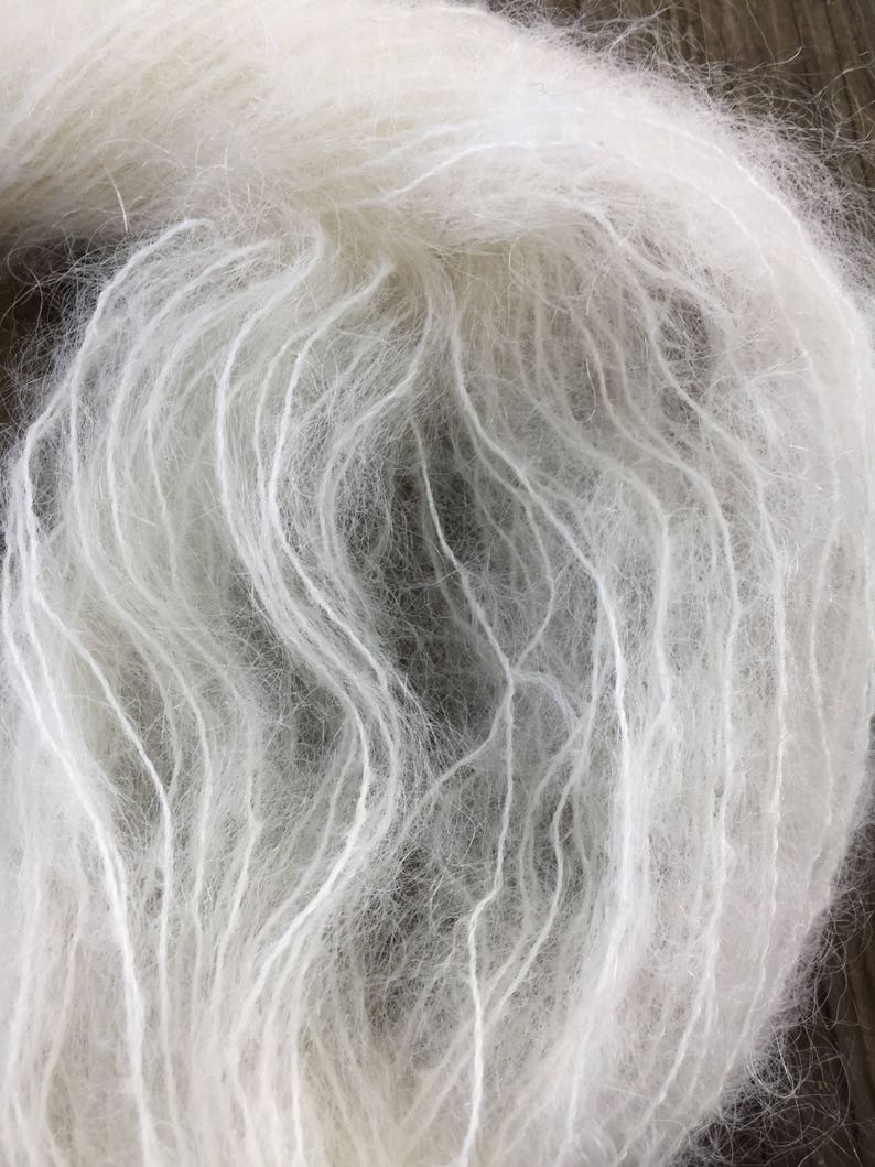 Brushed Mohair yarn hand dyed knitting crochet supplies wool yarn Waldorf Doll hair merino baby photo prop