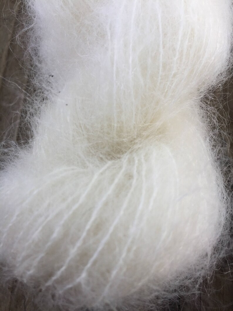 Brushed Mohair yarn hand dyed knitting crochet supplies wool yarn Waldorf Doll hair merino baby photo prop