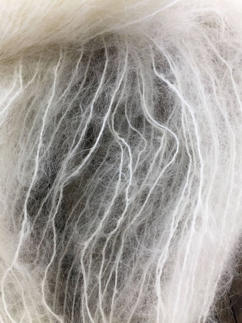 Brushed Mohair yarn hand dyed knitting crochet supplies wool yarn Waldorf Doll hair merino baby photo prop