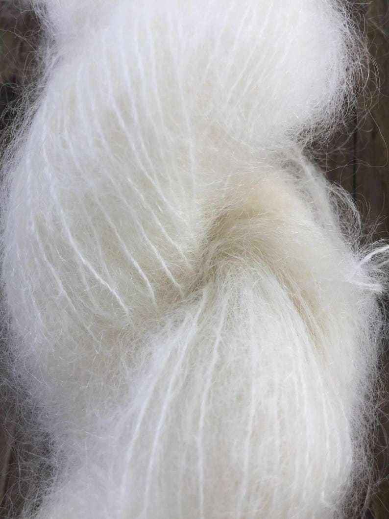 Brushed Mohair yarn hand dyed knitting crochet supplies wool yarn Waldorf Doll hair merino baby photo prop