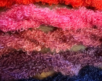Mini-écheveaux de mohair brossé teints à la main pour cheveux de poupée, accessoires photo, 100 yards au total