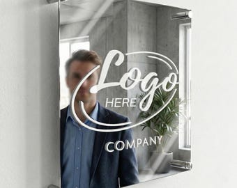 Custom Acrylic Mirror Business Logo Sign, 3D Office Wall Decor