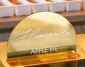 Custom Acrylic Food Name Sign: Buffet, Bakery & Wedding Display
