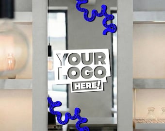 Custom Mirror Acrylic Business Sign, 3D Logo Signage, Office Wall Decor