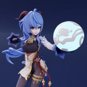Anime Ice Archer Girl STL: Fantasy Waifu 3D Print File (Digital Download