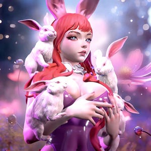 Bunny Girl 3D Print Figurine: Seductive Female Statue STL (Digital Download)