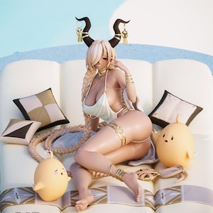 Dark Waifu STL Figurine | Anime Girl STL 3D Print Model | Stl 3D Print Female Figure | Printable STL Waifu | Resin Figurine Owari Stl File