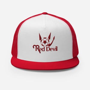 Manchester United  Red Devils Soccer Cap | Unique Football Hat | Adjustable Snapback | Soccer Gift | 2025 Collection | Red Devil Logo Cap